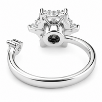 Adjustable Snowflake Spinner Ring For Women, Rotating Fidget Anxiety Ring 1520