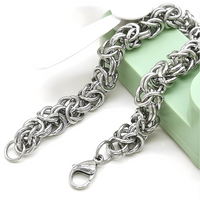 Men's Stainless Steel Byzantine Chain Bracelet | Robust Stylish Masculine 452