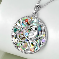 European Fashion Owl Pendant Necklace for Women –Resin Tree of Life Pendant 1127