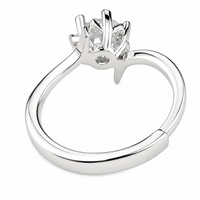 Graceful Solitaire Engagement Ring For Women Round Brilliant Cut Zircon 1605
