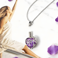 Elephant Tree Of Life Ashes Urn Necklace, Silver Plated Memorial Pendant B256