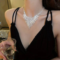 Exaggerated Personality Rhinestones Statement Necklace Luxury Necklace 37 UK