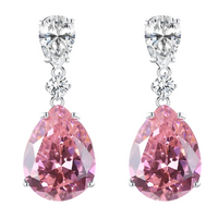 Unified Jewellery Premium Pink Pear Crystal Drop Earrings 2.2cm 1841