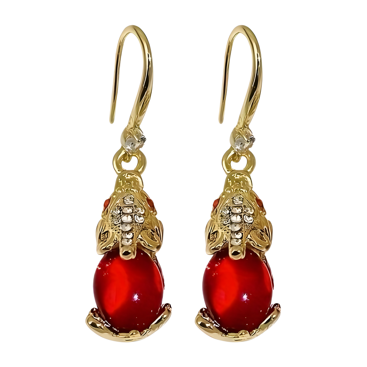 Gold Dangle Earrings Elegant Animal Dangle Earrings Ear Clip Charm for Women 578
