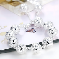 Silver Plated Hollow Ball Jewellery Set–Copper Alloy 925 Silver Plating 1218