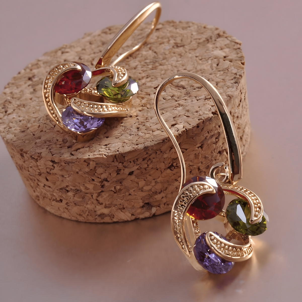 Classic Water Drop Crystal Dangle Earrings, Lightweight Zinc Alloy Jewellery 731