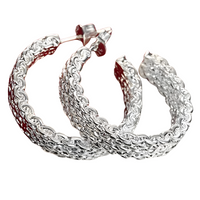 Popular fine 925 Sterling Silver charms stud Earrings for Women Creativity 497