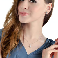 Fashion Party Flowers Rhinestone CZ Pendants Neckalce 925 Sterling Silver 276