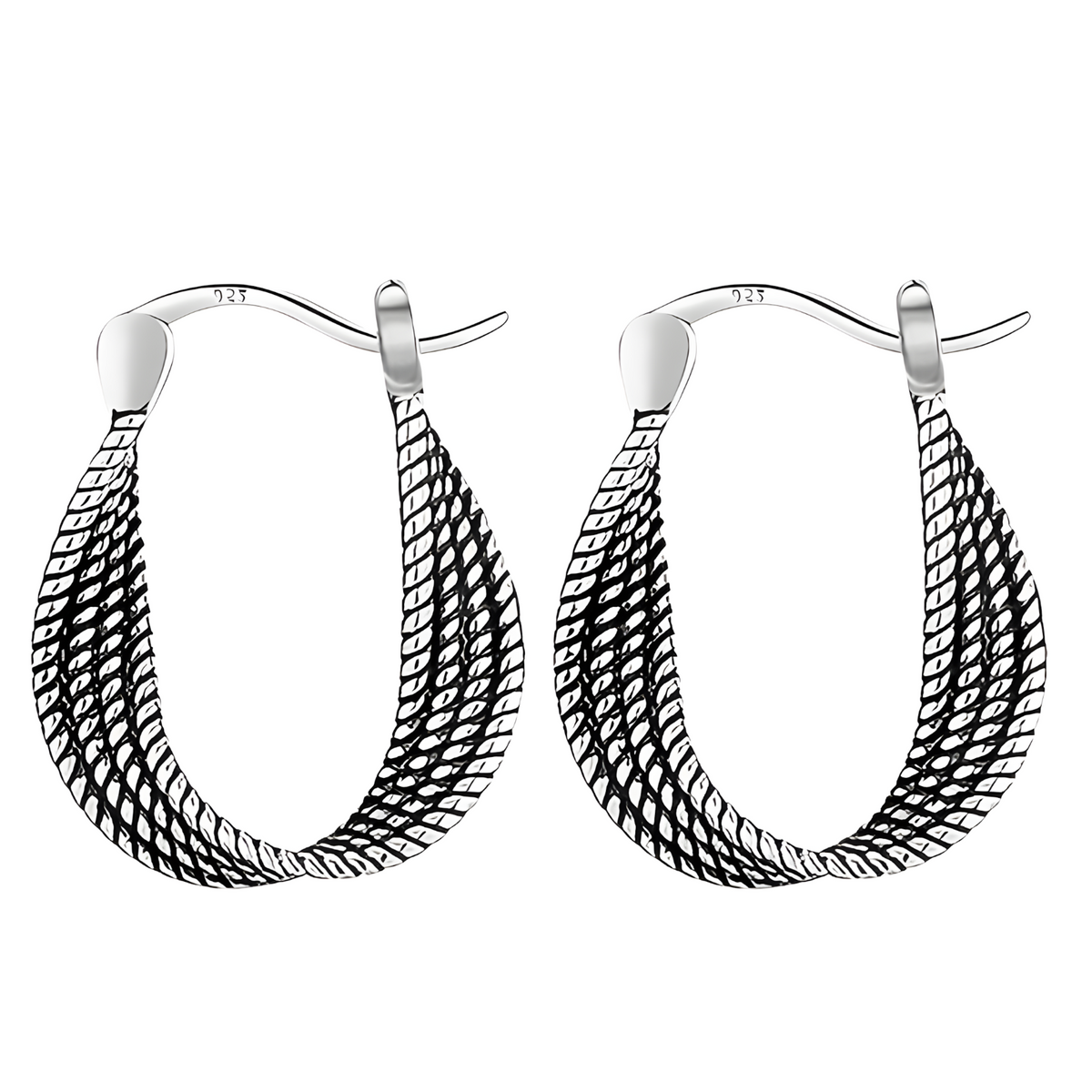 Women's Twist Geometry Hoop Earrings Niche Unique Design Vintage Temperament 523