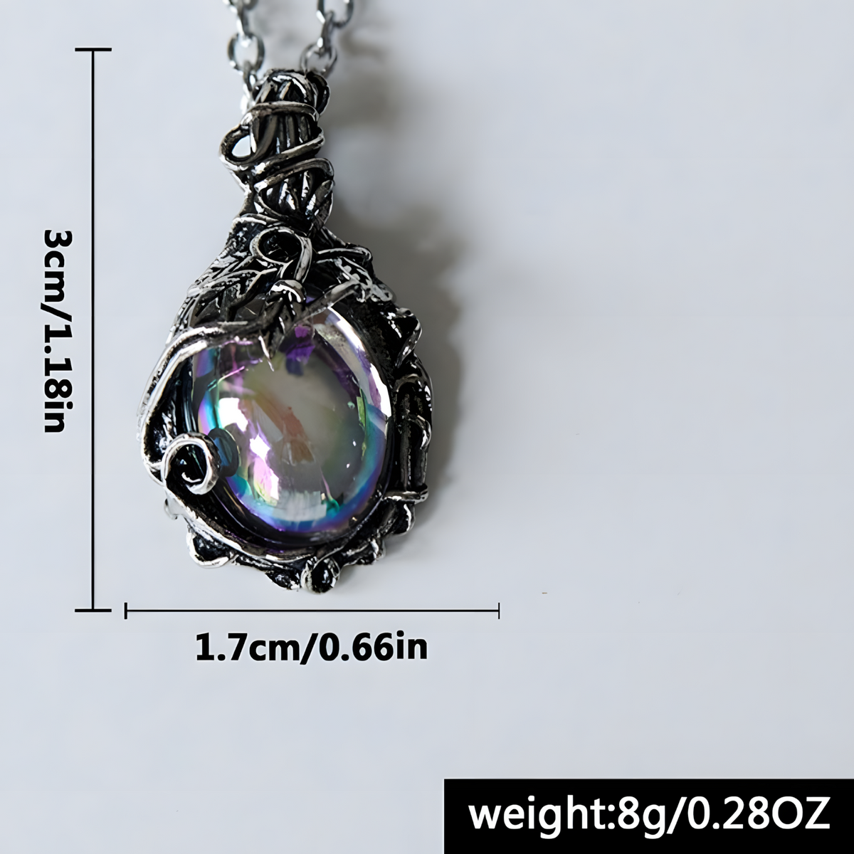B0181 Flower Winding Moonlight Stainless Steel Necklace Pendant Ladies Prom b181
