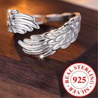 Angel Wings Hug Ring for Women - Retro Punk Hip Hop Lucky Party Jewelry Gift 529