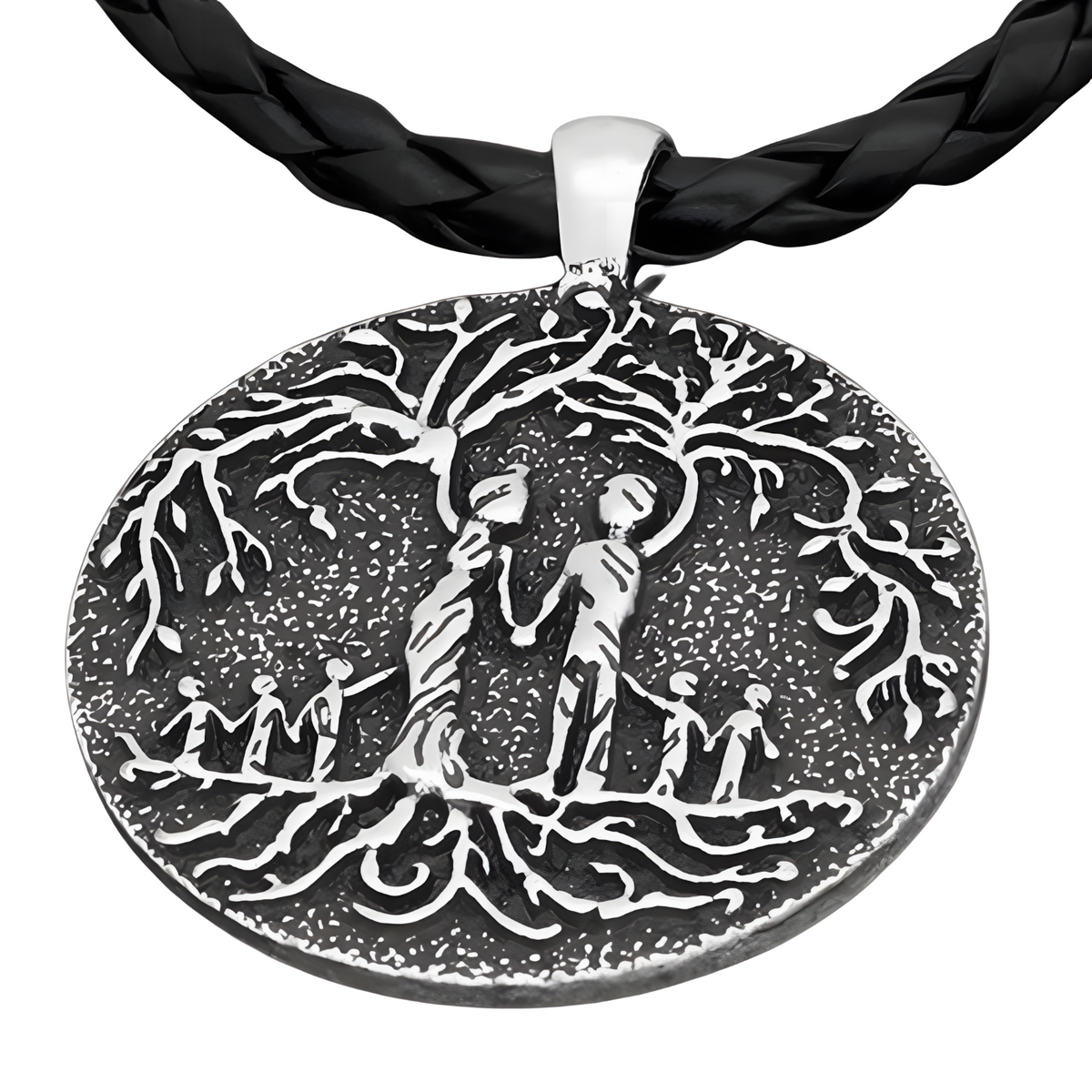 Tree of Life Family Pendant Necklace Women– Zinc Alloy Vintage Round Couple 1079