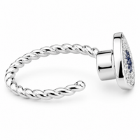 Evil Eye Spinner Ring For Women, Adjustable Open Band Fidget Anxiety Ring 1514
