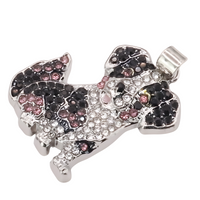Australian Shepherd Dog Pendant Necklace For Women Rhinestone Pet Animal  B228