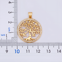 Unified Jewellery Gold Tone Tree of Life Necklace Crystal Pendant Women B64