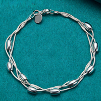 Unified Jewellery Luxury Multi Strand Oval Bead Bracelet Lobster Clasp 1899