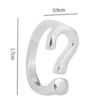 Silver Plated Fashion Ring for Women; Modern 0.9cm Wide Open Cuff Design 489