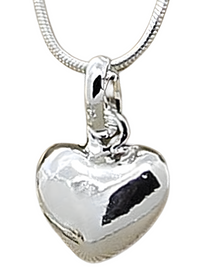 925 Silver-Plated Heart Pendant Necklace Women – Cute & Romantic Snake Chain 872