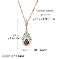Unified Jewellery Arabian Alloy Crystal Pendant Necklace Gold-Tone Geometric 580