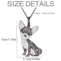 Exquisite Cute Golden Chihuahua Pendant Necklace for Women Cute Pet Dog B170