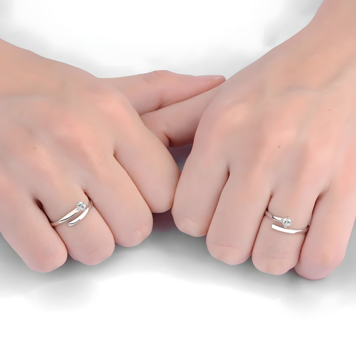 Unified Jewellery Sterling Silver Solitaire Ring, 5mm Cubic Zirconia, Band 370