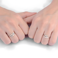 Unified Jewellery Sterling Silver Solitaire Ring, 5mm Cubic Zirconia, Band 370
