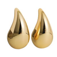 Modern Polished Teardrop Stud Earrings for Women | Sleek and Simple Raindrop 431