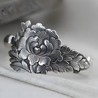 Unified Jewellery Premium Floral Statement Ring Adjustable 13mm Women 1832
