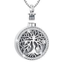 Sterling Silver Tree of Life Necklace for Women  Locket Pendant Cremation B98