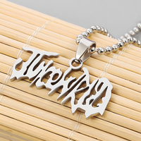Juice WRLD Style Nameplate Pendant Necklace for Men Women Hip Hop Script 1389