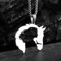 Unified Jewellery Premium Horse Woman Pendant Necklace 60cm Chain 42x38mm 1891