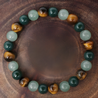RICH Abundance Bracelet For Women Natural Tiger Eye Malachite Stone Beaded 1400