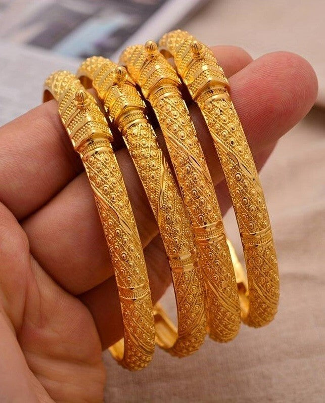 Unified Jewellery Ethnic Style Plated Cuff Bangle  Dubai Middle East Jewelry 118