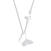 925 Sterling Silver Butterfly Pendant Necklace for Women, Adjustable Chain 278