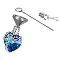Heart Tree of Life Urn Necklace 925 Sterling Silver Ashes Memorial Unisex B92
