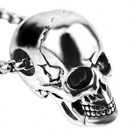Gothic Skull Pendant Necklace - Men Women Unisex Punk Skeleton Charm Chain 1489