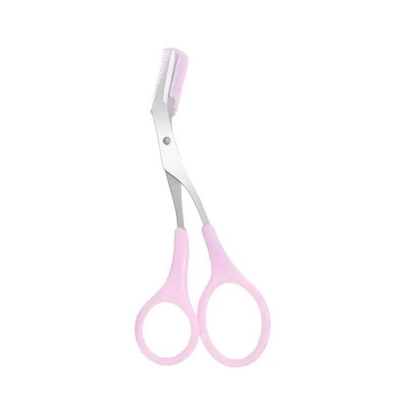 Stainless Steel Eyebrow Trimmer and Comb with Eyelash Hair Scissors Women 50 UK