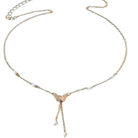 Women's Faux Pearl Butterfly Necklace - Creative and Elegant Jewelry 65 UK