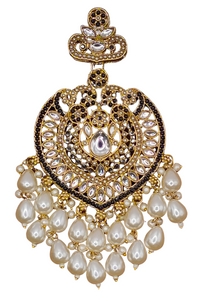 Elegant Bollywood Inspired Gold Kundan Earrings - Traditional Indian Jewelry 229