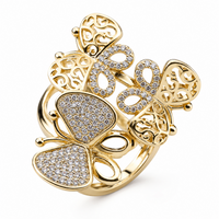 Luxury Butterfly Ring for Women, Wedding Ring, Engagement Ring, Anniversary 1501