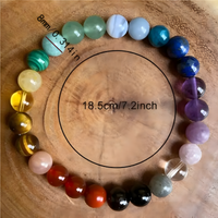 7 Chakras Beaded Bracelet — Tiger Eye & Amethyst + Multi Chakra Gemstones, 1404