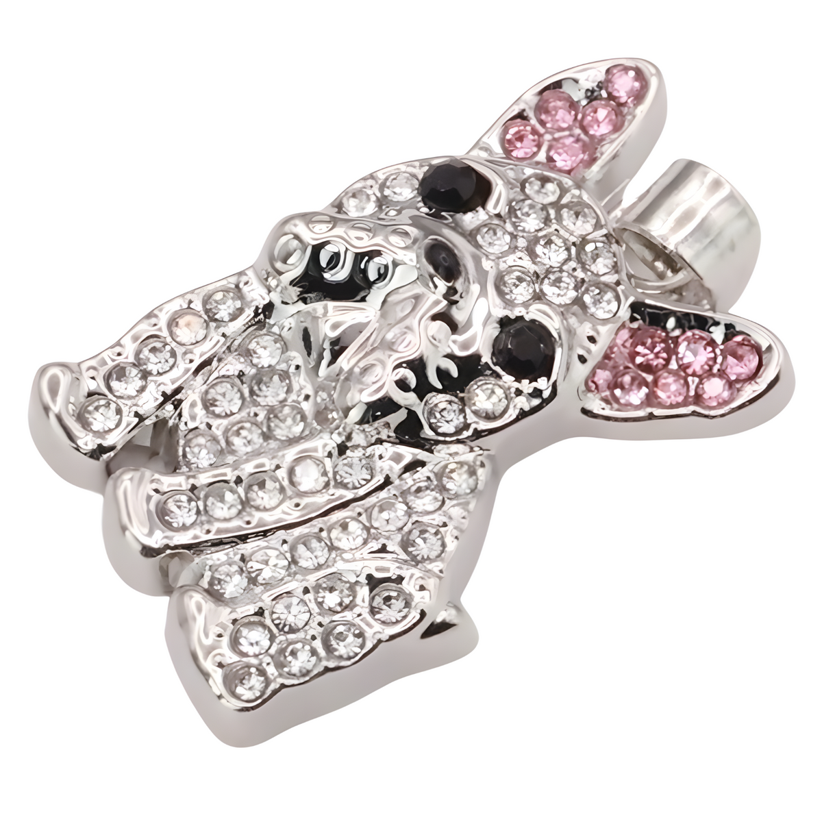 Bulldog Silvery Pendant Necklace - MultiTone Plated Stainless Steel Pendant B251