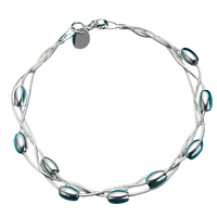 Unified Jewellery Luxury Multi Strand Oval Bead Bracelet Lobster Clasp 1899