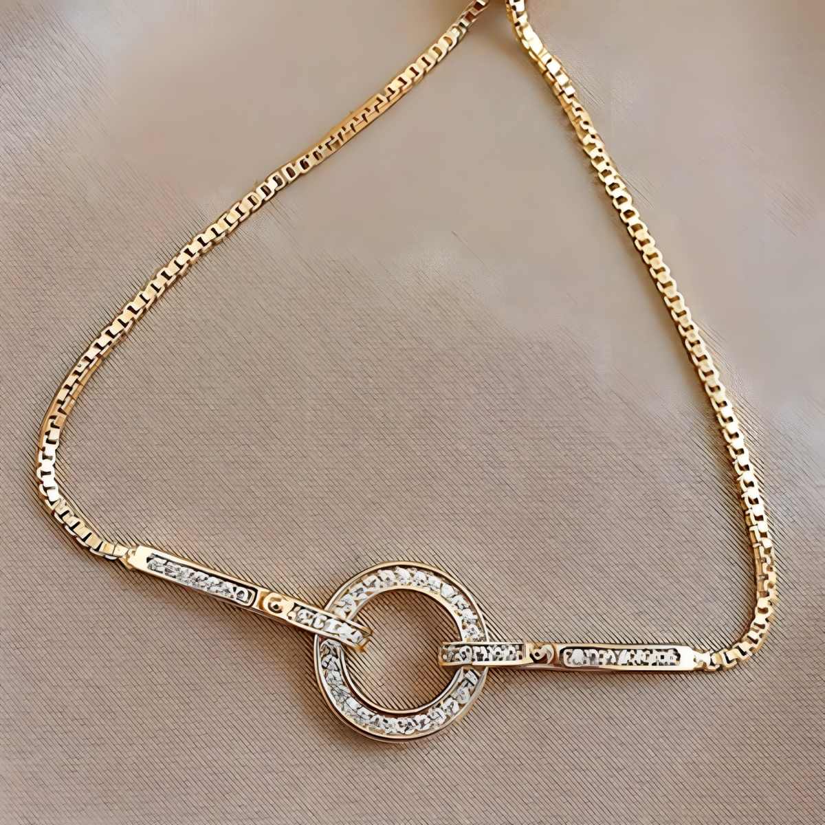 Unified Jewellery Gold-Plated Circle Link Bracelet Women – Sparkling Crystal 907