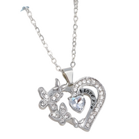 Unified Jewellery "I Love You" Heart Butterfly Crystal Silver Pendant Gift B17