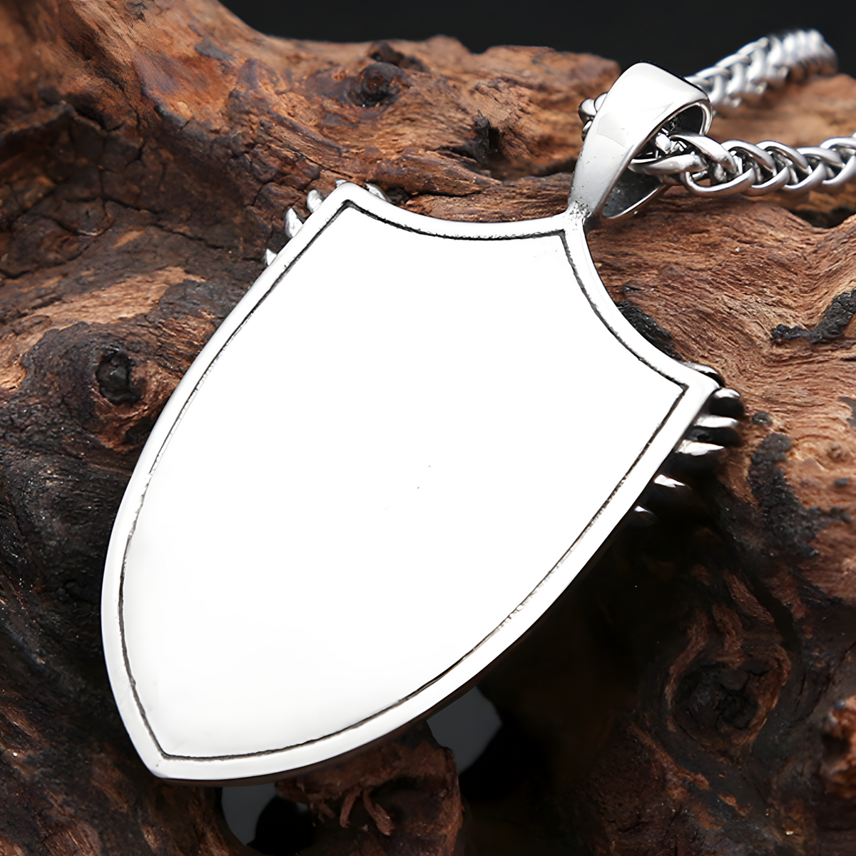 St Michael Angel Wings Shield Pendant Necklace for Men Viking Archangel 1388