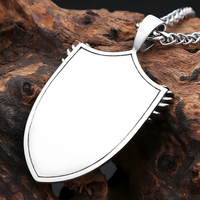 St Michael Angel Wings Shield Pendant Necklace for Men Viking Archangel 1388