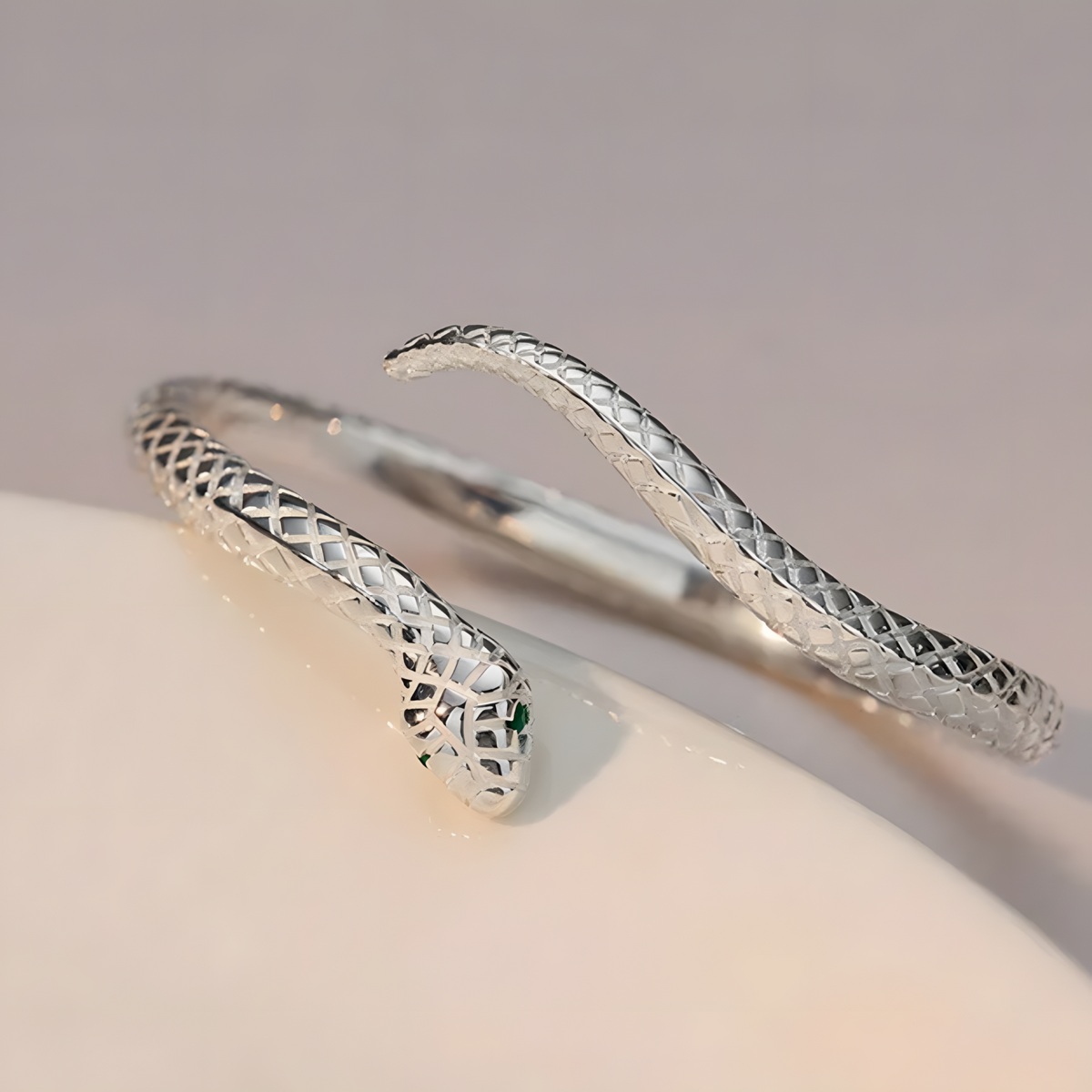 925 Sterling Silver Snake Shape Bracelet Charm Temperament Bracelet Birthday 499