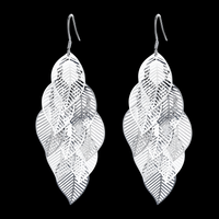 Unified Jewellery Silver Tone Multi Layer Leaf Drop Earrings Women – Trendy 1062
