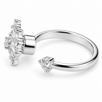 Adjustable Snowflake Spinner Ring For Women, Rotating Fidget Anxiety Ring 1520